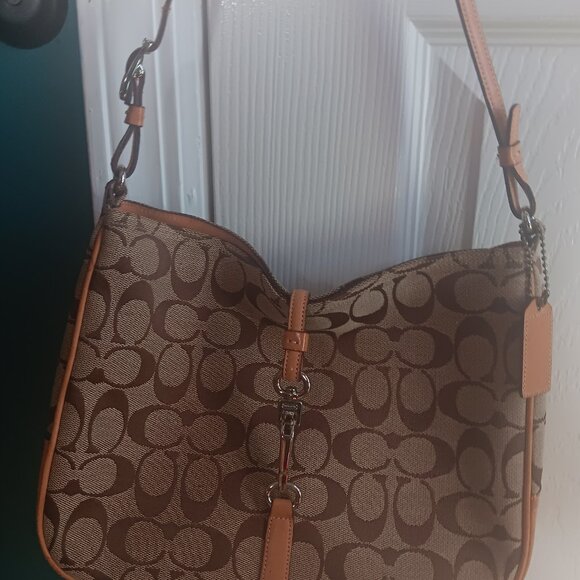 Coach 6091 Hampton Bag with clip, brown - Picture 4 of 5